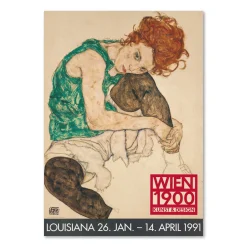 Egon Schiele – Siddende kvinde (kunstnerens kone) (1917)