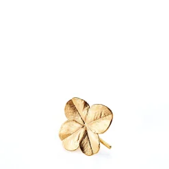 Firkløver broche – forgyldt sølv