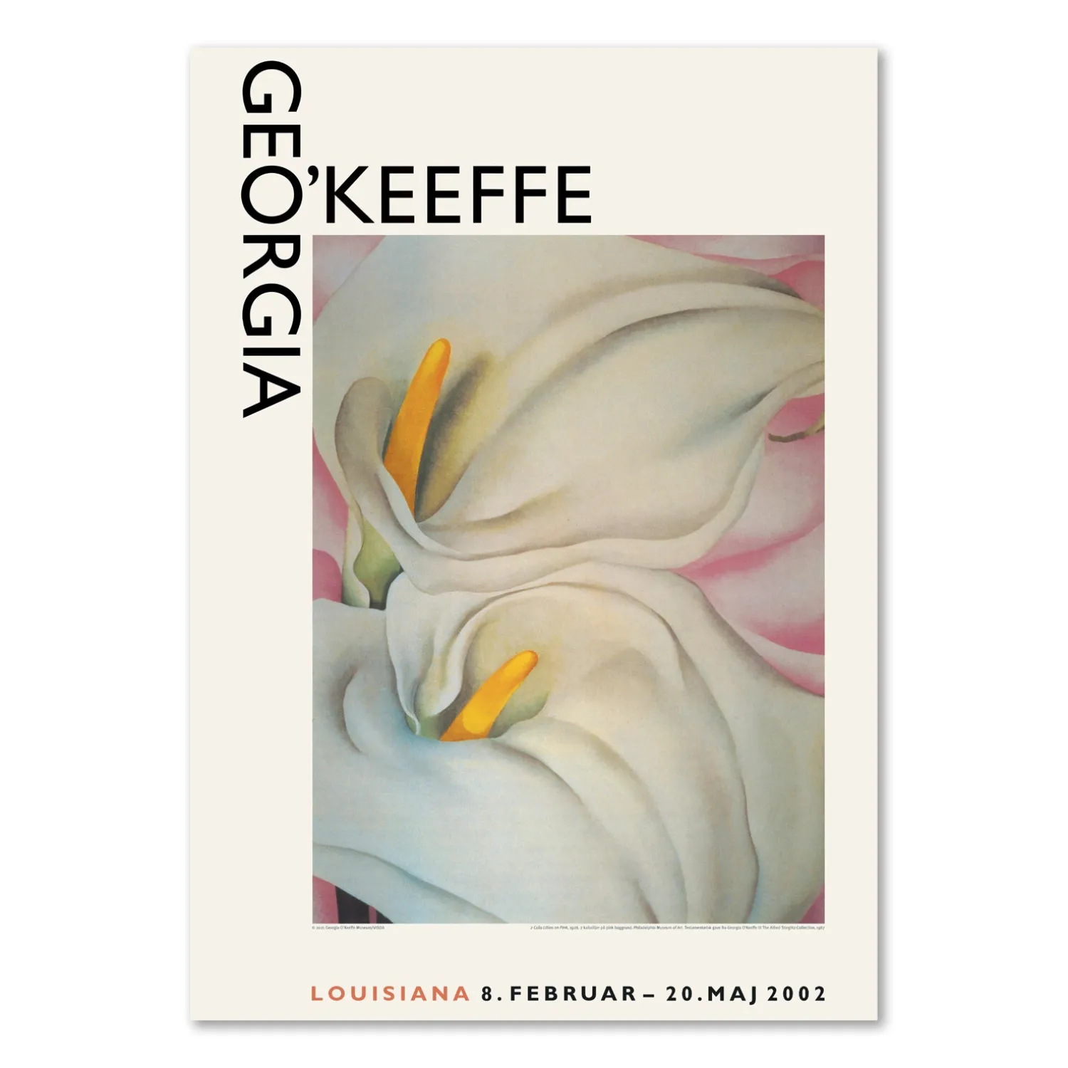 Georgia O'Keeffe – Two Calla Lilies on Pink (1928)