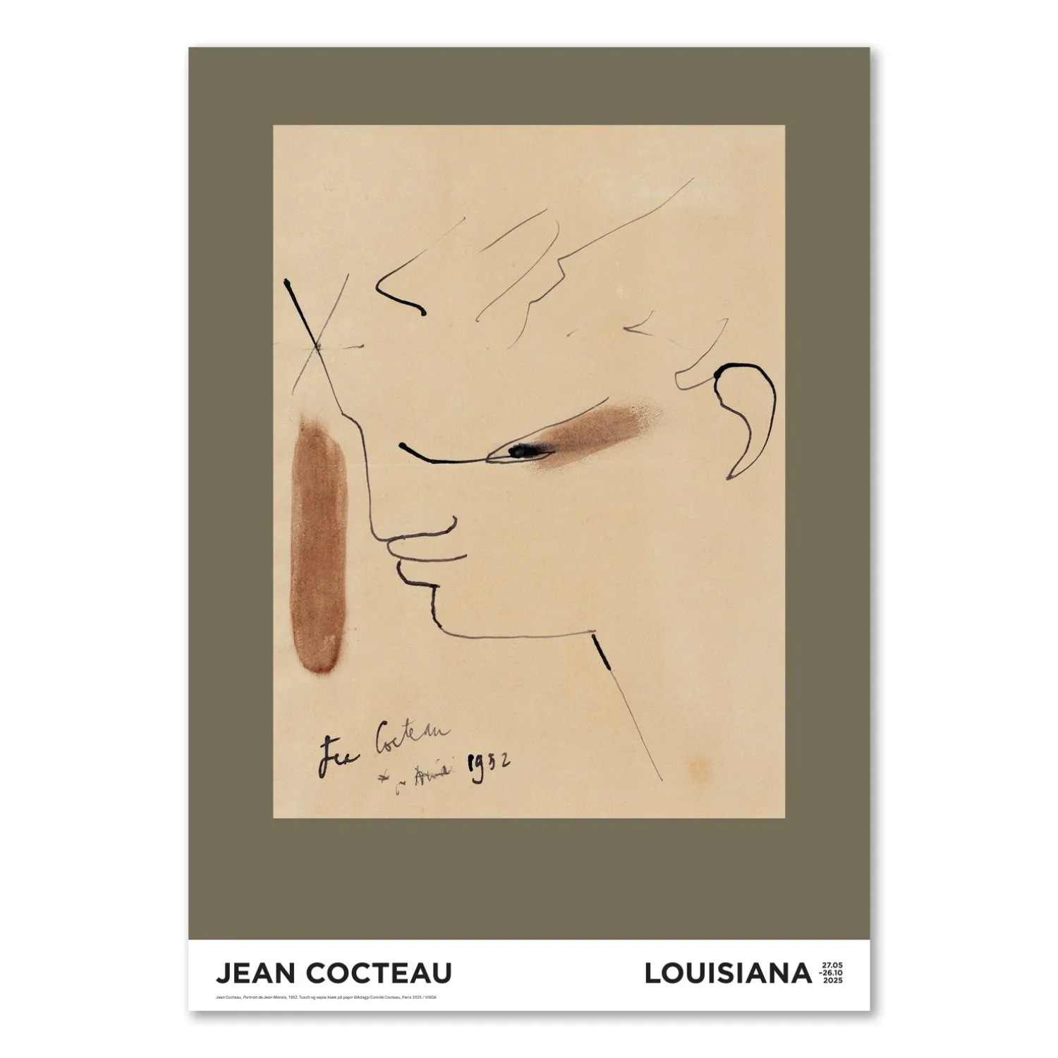 Jean Cocteau – Portrait de Jean Marais 1952