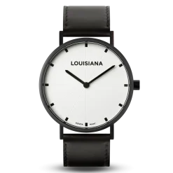 Louisiana urrem - 16 mm sort læder